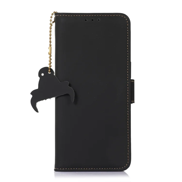 EDA004946104A_1.webp Genuine Leather Magnetic RFID Leather Phone Case, For iPhone 15 - Image 2