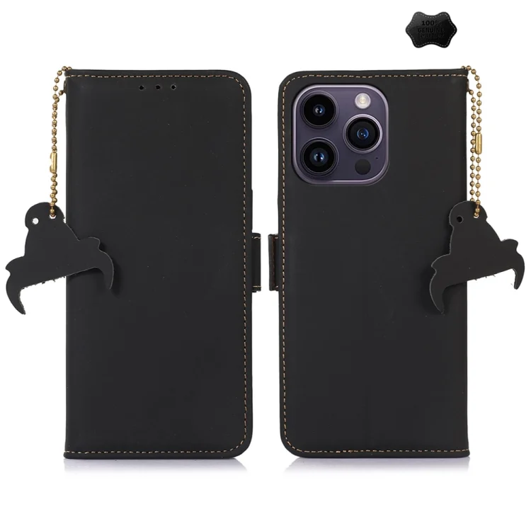 Genuine Leather Magnetic RFID Leather Phone Case, For iPhone 16 Pro Max, For iPhone 16 Pro, For iPhone 15 Pro Max, For iPhone 15 Pro, For iPhone 15 Plus