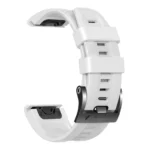 Screw Black Steel Buckle Silicone Watch Band - Image 5