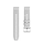 Screw Silver Steel Buckle Silicone Watch Band - Image 5