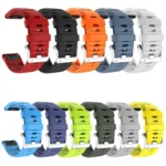 Screw Silver Steel Buckle Silicone Watch Band - Image 2