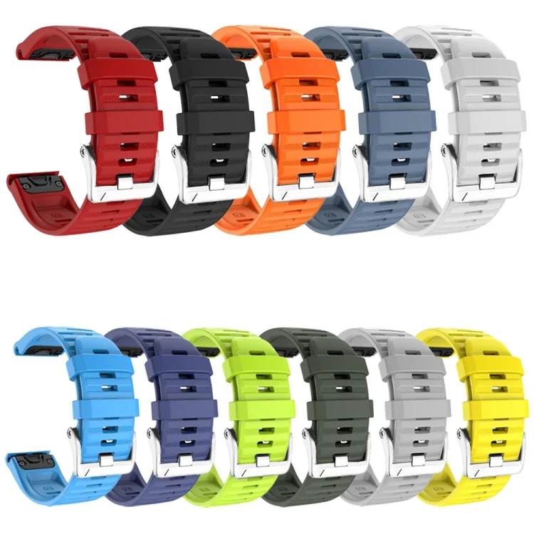 EDA0049491_B1.webp Screw Silver Steel Buckle Silicone Watch Band - Image 2