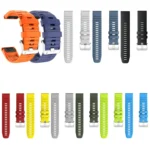 Screw Silver Steel Buckle Silicone Watch Band - Image 3