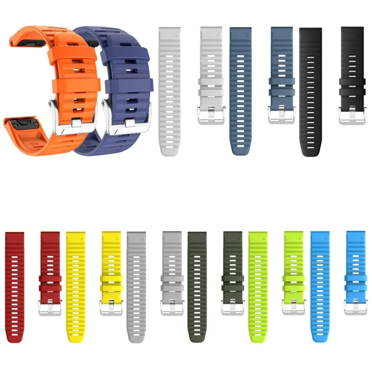 EDA0049491_B2.webp Screw Silver Steel Buckle Silicone Watch Band - Image 3