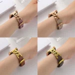 Chain Genuine Leather Watch Band, Size: S, For Apple Watch Ultra 2 49mm, For Apple Watch Series 9 45mm - Image 5