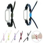 Silicone Bean Braided Cord Nylon Watch Band - Image 3