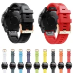 Rose Gold Buckle Silicone Watch Band - Image 2