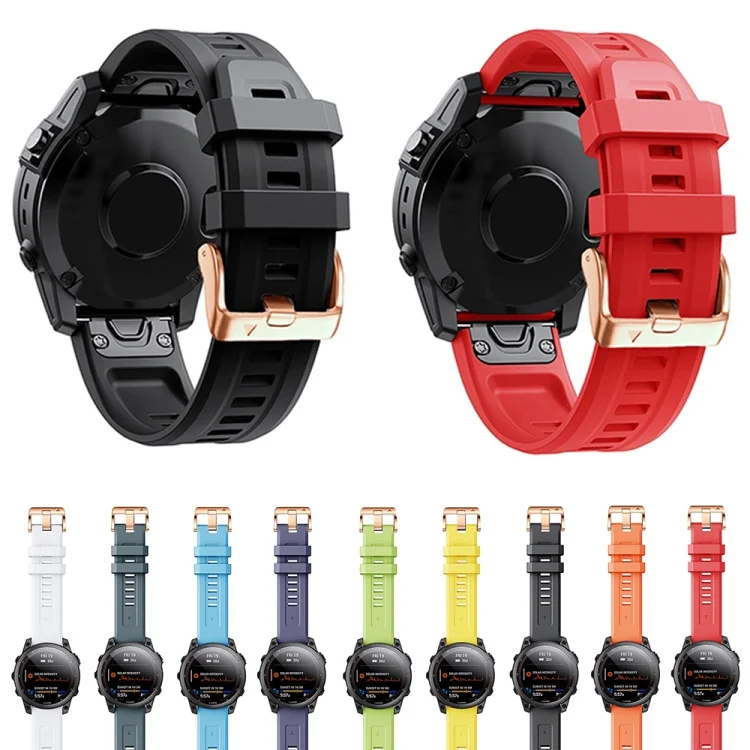 EDA0049615_B1.webp Rose Gold Buckle Silicone Watch Band - Image 2