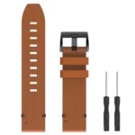 Leather Steel Buckle Watch Band - Image 2