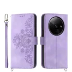Skin-feel Flowers Embossed Wallet Leather Phone Case, For Xiaomi Redmi A3, For Xiaomi Redmi Note 13 Pro 4G, For Xiaomi Redmi Note 13 4G, For Xiaomi Poco X6 Pro 5G