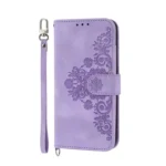 Skin-feel Flowers Embossed Wallet Leather Phone Case, For Xiaomi 14 Ultra, For Xiaomi 14 Pro, For Xiaomi 14, For Xiaomi Redmi Note 13 5G - Image 2