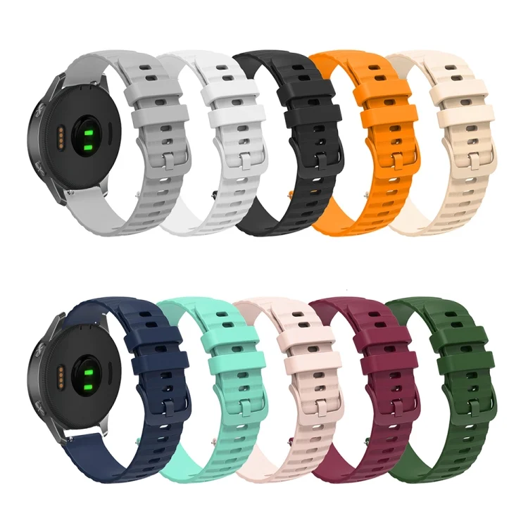 EDA0049969_B2.webp Wavy Dot Pattern Solid Color Silicone Watch Band - Image 3
