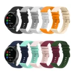 Wavy Dot Pattern Solid Color Silicone Watch Band - Image 4