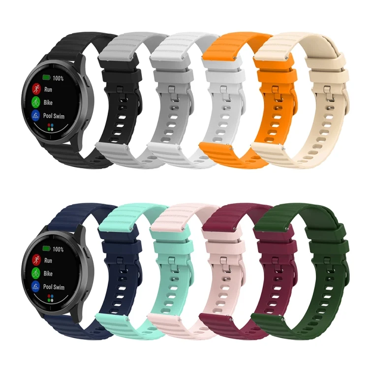 EDA0049969_B3.webp Wavy Dot Pattern Solid Color Silicone Watch Band - Image 4