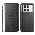 Cubic Grid Calf Texture Magnetic Leather Phone Case, For Xiaomi Poco X6 Pro 5G, For Xiaomi 14 Ultra, For Xiaomi 14 Pro