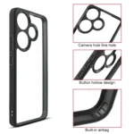 Frosted TPU + Transparent PC Phone Case, For Xiaomi Redmi Turbo 3, For Xiaomi Redmi Note 13 Pro 4G, For Xiaomi Redmi Note 13 4G, For Xiaomi 14 Ultra, For Xiaomi 14, For Xiaomi Redmi Note 13 5G... - Image 3