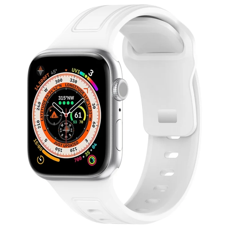 Square Buckle Silicone Watch Band, For Apple Watch 4 44mm
