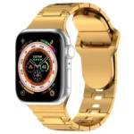 Square Buckle Armor Style Silicone Watch Band, For Apple Watch Ultra 49mm
