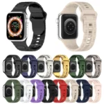 Square Buckle Armor Style Silicone Watch Band, For Apple Watch Ultra 49mm - Image 2