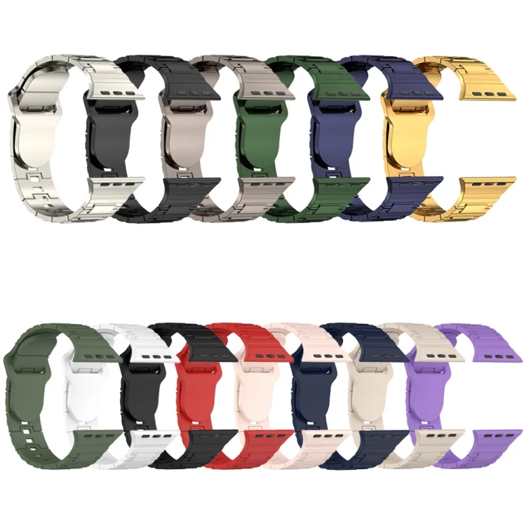 EDA0050200_B2.webp Square Buckle Armor Style Silicone Watch Band, For Apple Watch Ultra 49mm - Image 3