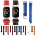 18mm Bamboo Joint Texture Genuine Leather Watch Band - Image 2