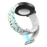 Sports Rainbow Dots Magnetic Silver Buckle Silicone Watch Band - Image 5