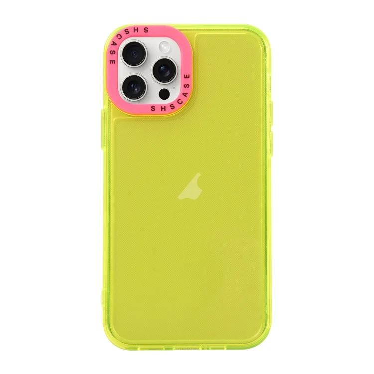 Color Contrast Lens Frame Transparent TPU Phone Case, For iPhone 15 Pro, For iPhone 14