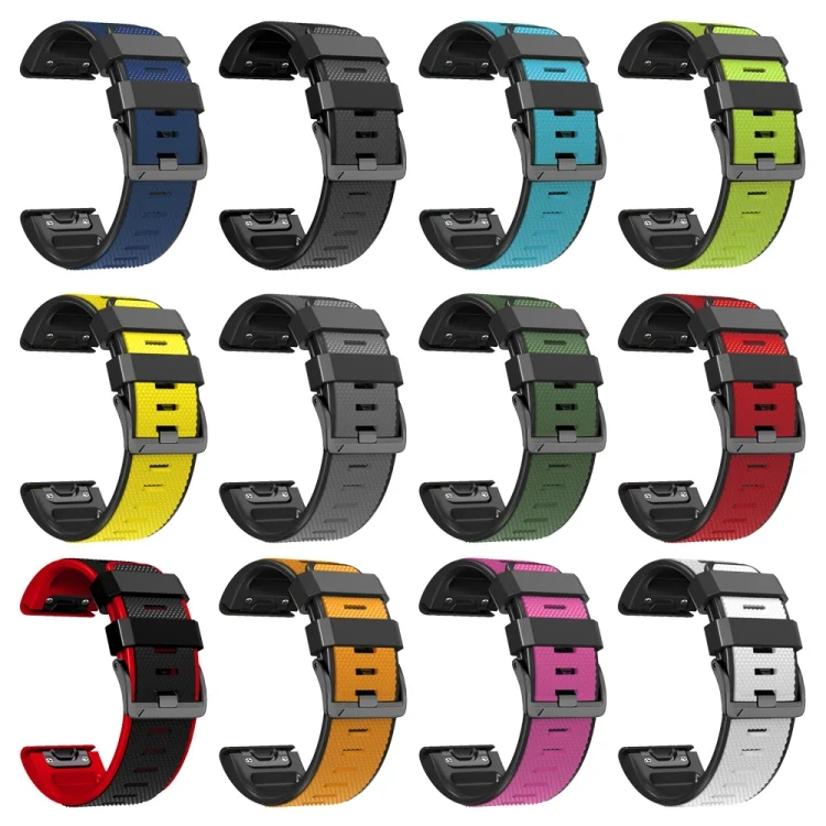 EDA0050457_B1.webp Screw Buckle Diamond Texture Two Color Silicone Watch Band - Image 2