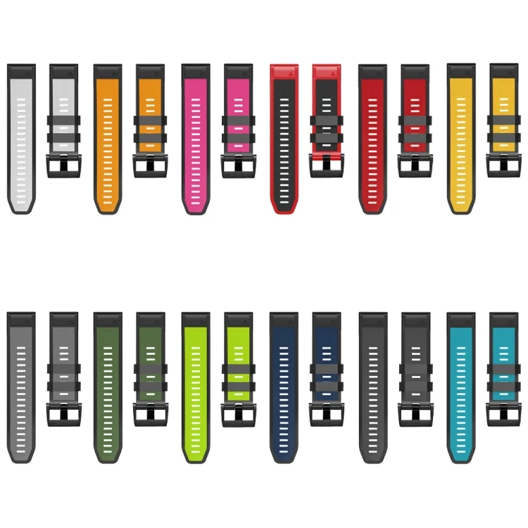 EDA0050457_B2.webp Screw Buckle Diamond Texture Two Color Silicone Watch Band - Image 3