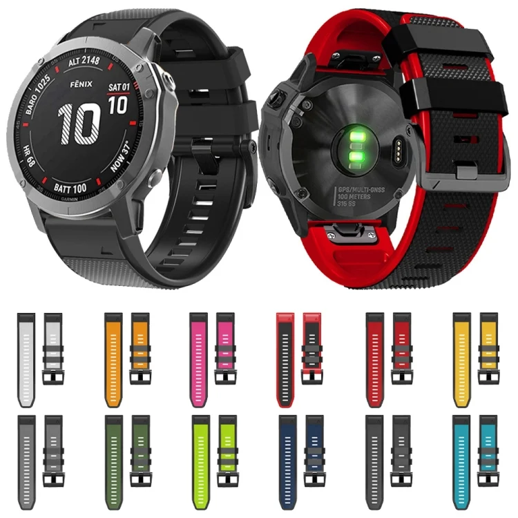 EDA0050457_B3.webp Screw Buckle Diamond Texture Two Color Silicone Watch Band - Image 4