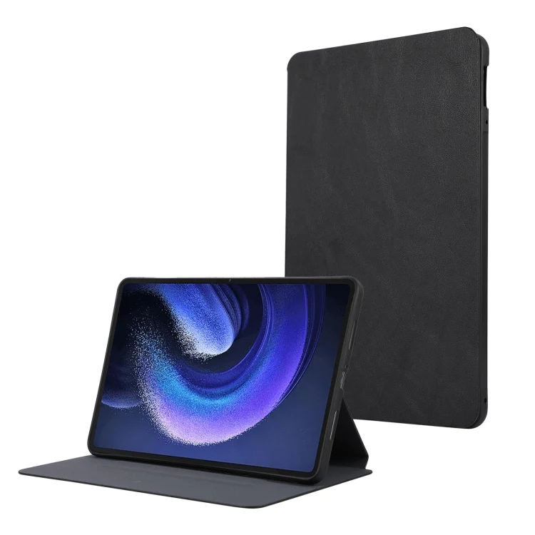 Simple Crazy Horse Leather Tablet Case, For Xiaomi Pad 6S Pro 12.4, For Xiaomi Pad 6, For Xiaomi Redmi Pad 10.6