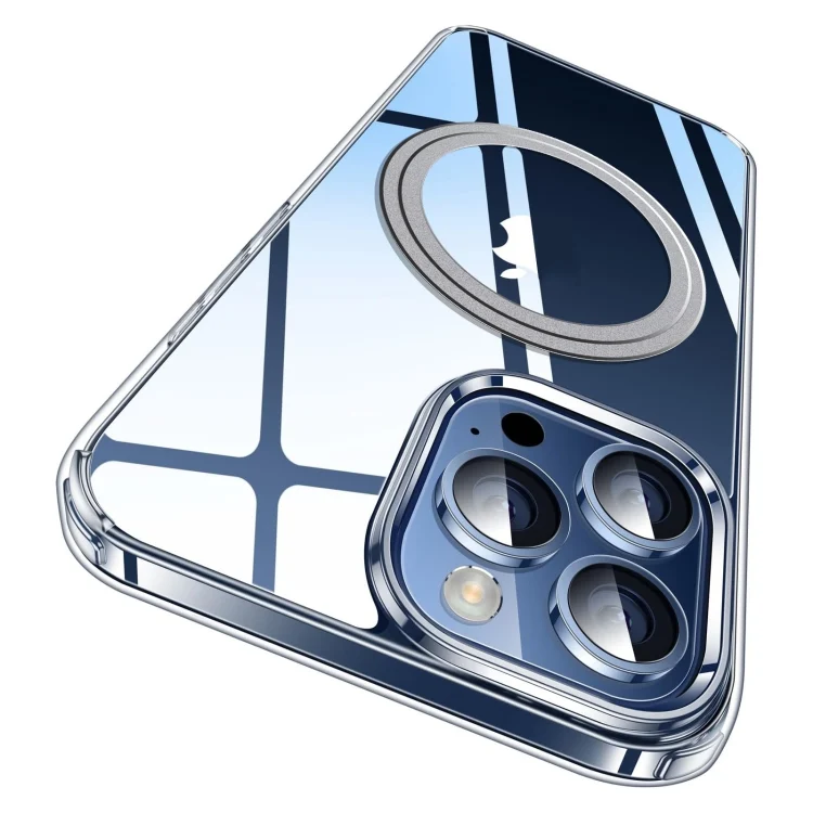 LK Crystal Clear MagSafe Magnetic Phone Case, For iPhone 16 Pro Max, For iPhone 16 Pro, For iPhone 16, For iPhone 15 Pro Max, For iPhone 15 Pro, For iPhone 15 Plus, For iPhone 15, For iPhone 14 Plu...