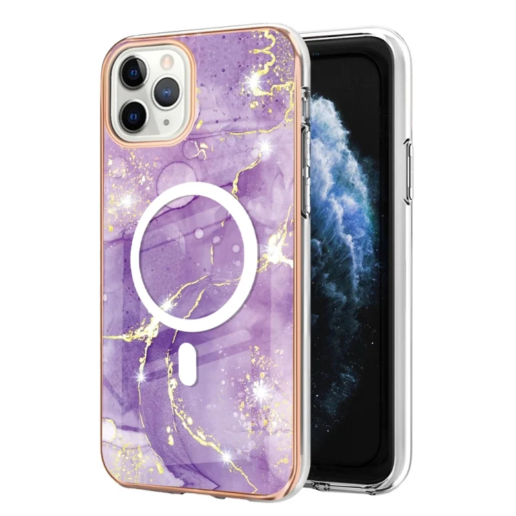 Marble Pattern Dual-side IMD Magsafe TPU Phone Case, For iPhone 11 Pro