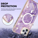 Marble Pattern Dual-side IMD Magsafe TPU Phone Case, For iPhone 11 Pro - Image 4