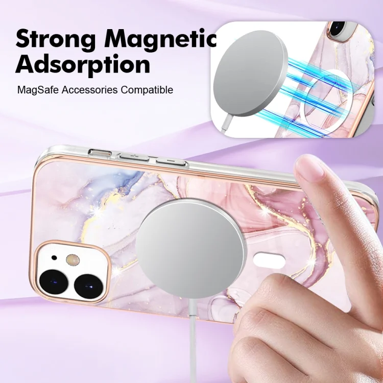 EDA005064604A_2.webp Marble Pattern Dual-side IMD Magsafe TPU Phone Case, For iPhone 12 / 12 Pro, For iPhone 12 Pro Max - Image 3