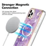 Marble Pattern Dual-side IMD Magsafe TPU Phone Case, For iPhone 13 Pro, For iPhone 13 - Image 2