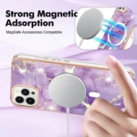 Marble Pattern Dual-side IMD Magsafe TPU Phone Case, For iPhone 13 Pro, For iPhone 13 - Image 3