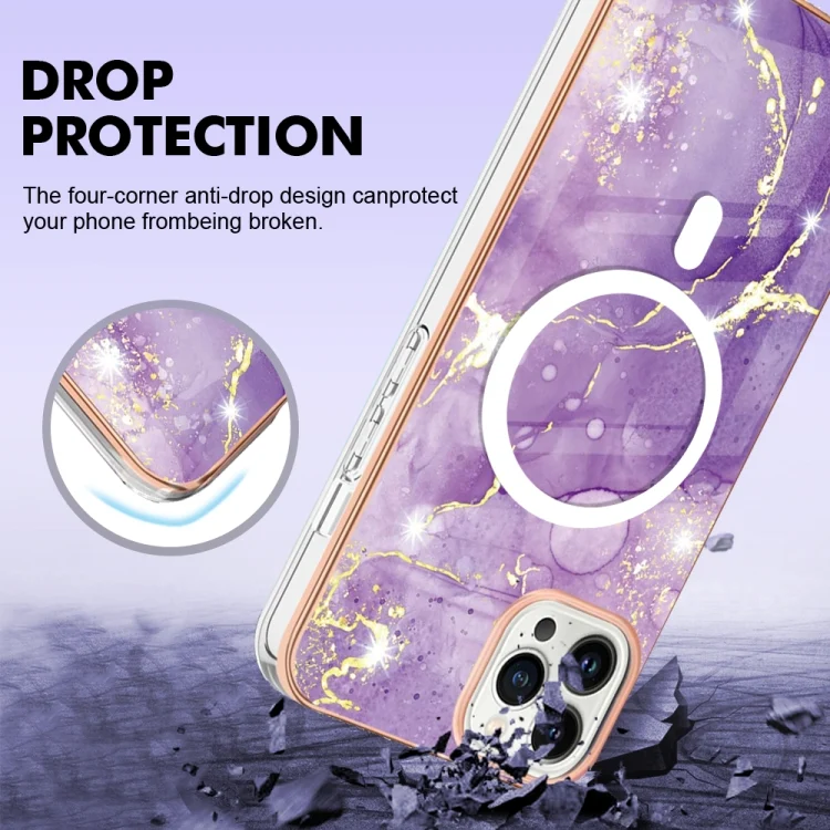 EDA005064607A_3.webp Marble Pattern Dual-side IMD Magsafe TPU Phone Case, For iPhone 13 Pro, For iPhone 13 - Image 4