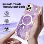 Marble Pattern Dual-side IMD Magsafe TPU Phone Case, For iPhone 13 Pro, For iPhone 13 - Image 5