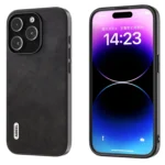 ABEEL Two-color Calf Texture PU Phone Case, For iPhone 15 Pro