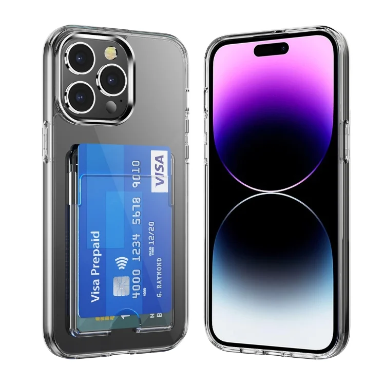 Crystal Clear Wallet Air Bag Phone Case, For iPhone 15 Pro Max, For iPhone 15 Pro, For iPhone 15 Plus, For iPhone 15, For iPhone 14 Plus, For iPhone 14, For iPhone 14 Pro, For iPhone 14 Pro Max...