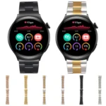 22mm Three-bead Stainless Steel Watch Band - Image 2