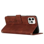 Skin Feel Heart Pattern Leather Phone Case, For iPhone 15 Pro Max, For iPhone 15 Pro, For iPhone 15 Plus, For iPhone 15 - Image 3