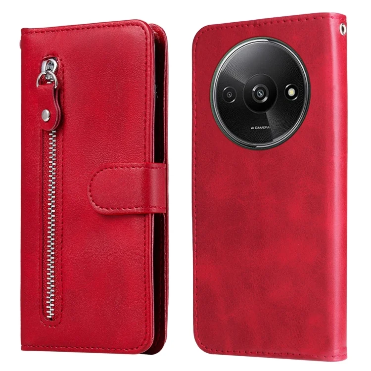 Fashion Calf Texture Zipper Leather Phone Case, For Xiaomi Redmi A3, For Xiaomi Redmi Note13 Pro 4G Global/Poco M6 Pro 4G, For Xiaomi Redmi Note13 4G, For Xiaomi Redmi K70E