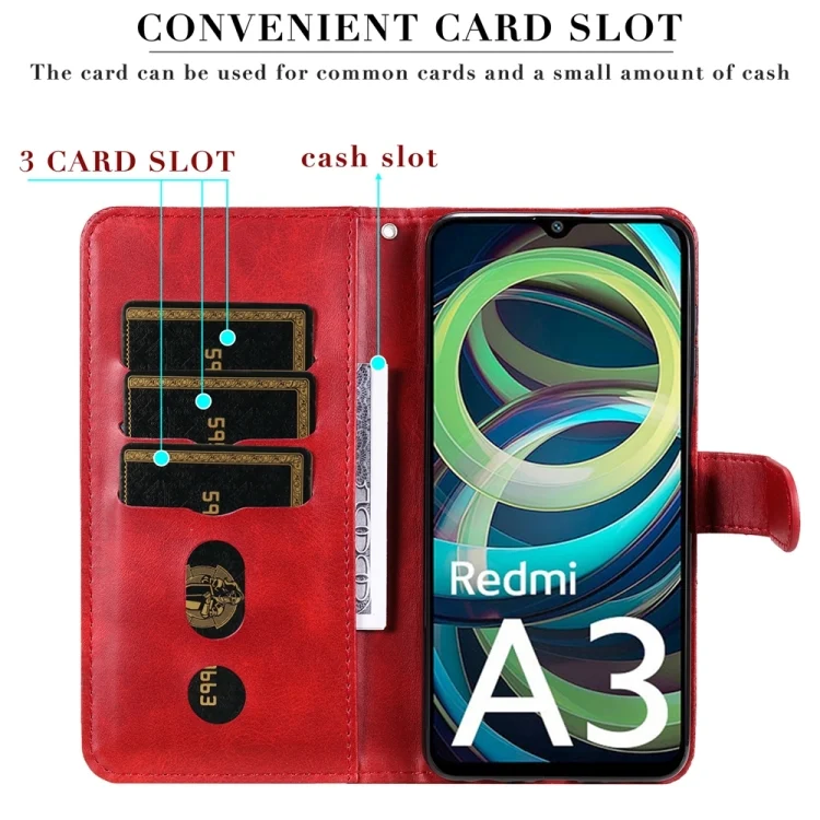 EDA005080612A_4.webp Fashion Calf Texture Zipper Leather Phone Case, For Xiaomi Redmi A3, For Xiaomi Redmi Note13 Pro 4G Global/Poco M6 Pro 4G, For Xiaomi Redmi Note13 4G, For Xiaomi Redmi K70E - Image 5