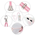 Electroplating Splicing Marble Pattern IMD TPU Shockproof Case with Neck Lanyard, For iPhone 15 - Image 3