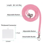 Electroplating Splicing Marble Pattern IMD TPU Shockproof Case with Neck Lanyard, For iPhone 15 - Image 4