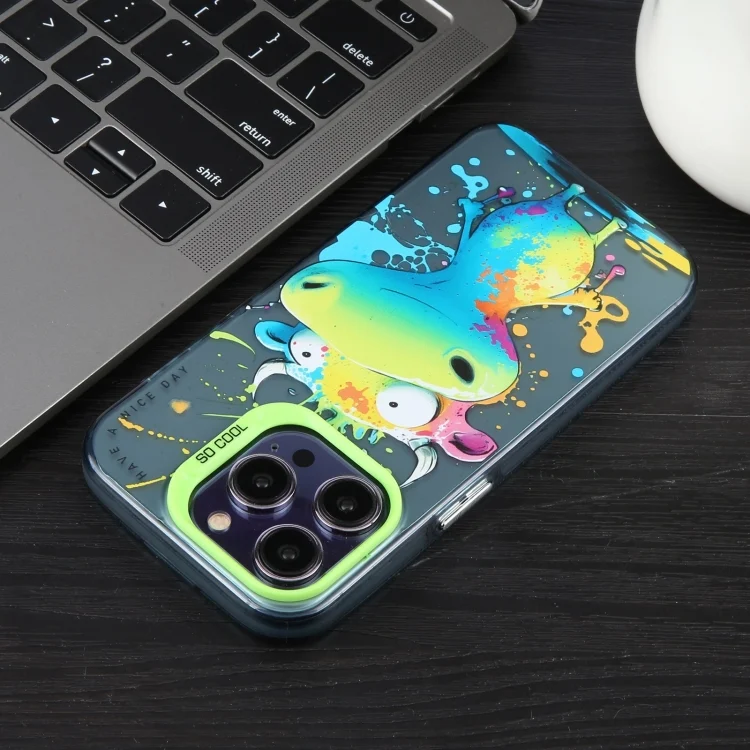 EDA0050955_B4.webp Animal Pattern Oil Painting Series PC + TPU Phone Case, For iPhone 11 - Image 5