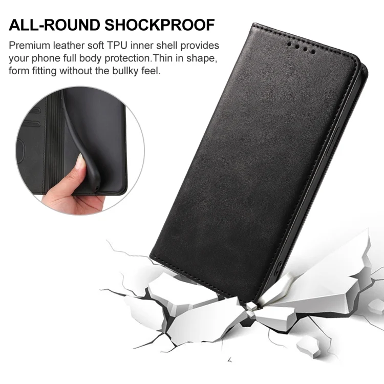 EDA005115721A_4.webp Magnetic Closure Leather Phone Case, For Xiaomi Civi 4 Pro, For Xiaomi Poco M6 Pro 4G, For Xiaomi Redmi Note 13 Pro 4G, For Xiaomi Redmi A3, For Xiaomi Redmi Note 13 4G - Image 6