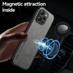 Skin Feel Magnetic Leather Back Phone Case, For Xiaomi 14 Ultra, For Xiaomi 14 Pro, For Xiaomi 14, For Xiaomi Redmi Note 13 5G, For Xiaomi Redmi Note 13 Pro+ 5G - Image 4